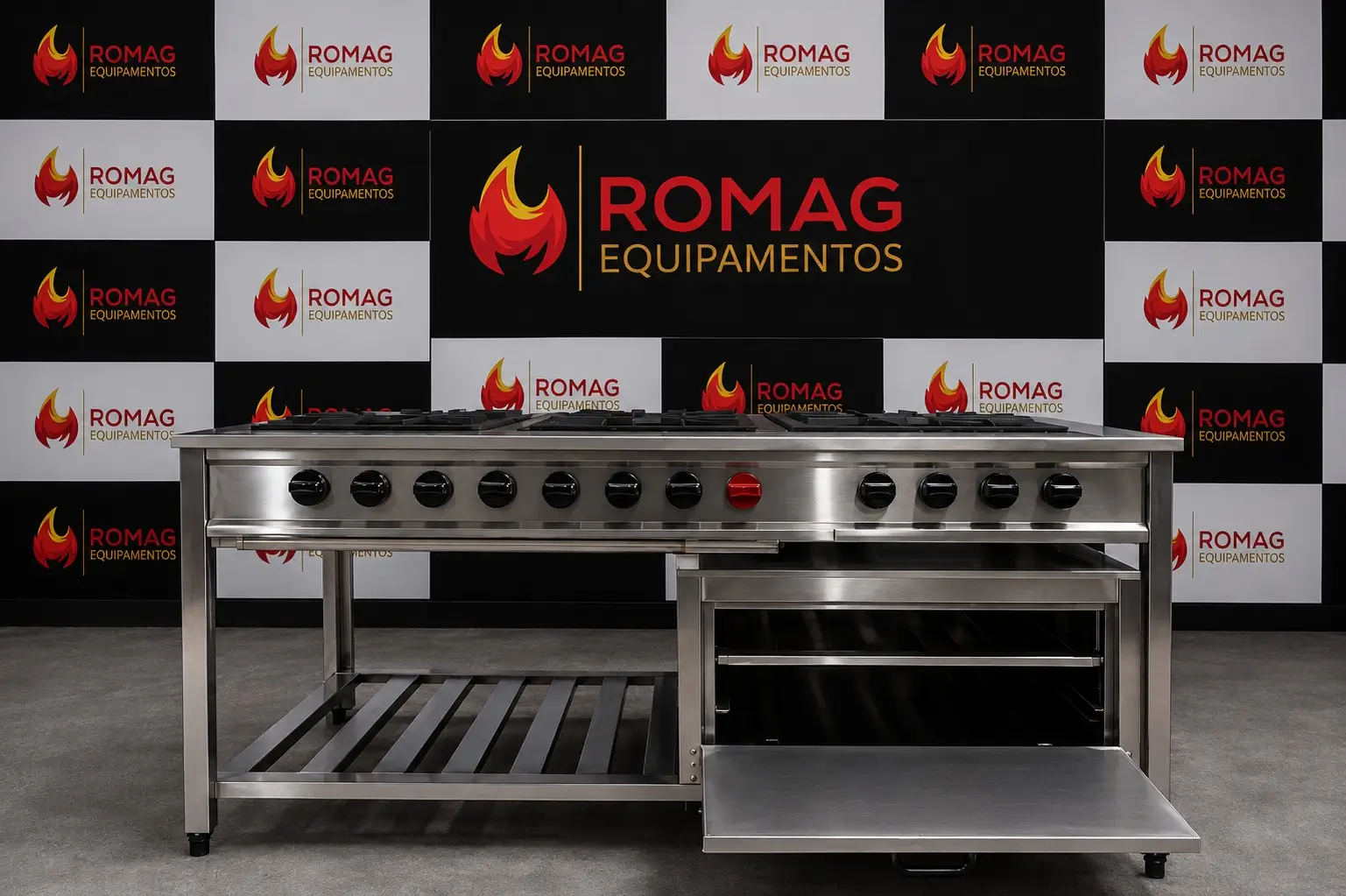 Fogão Industrial 2, 4, 6 e 8 bocas